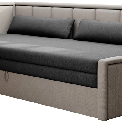 Rozkladacia váľanda s úložným priestorom 75x200 SLORA - tmavo šedá / svetlo šedá, ľavé prevedenie
