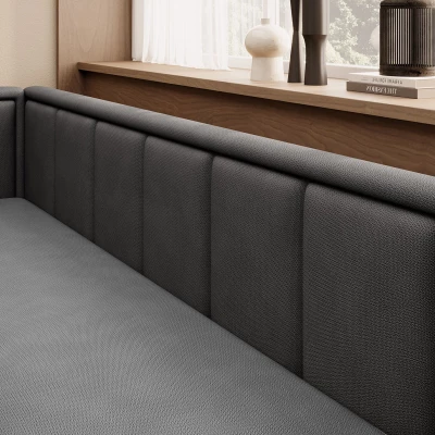 Rozkladacia váľanda s úložným priestorom 75x200 SLORA - tmavo šedá / čierna, ľavé prevedenie