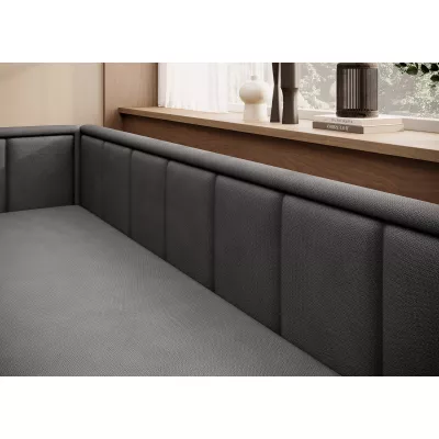 Rozkladacia váľanda s úložným priestorom 75x200 SLORA - tmavo šedá / čierna, ľavé prevedenie