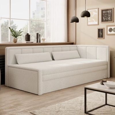 Rozkladacia váľanda s úložným priestorom 75x200 SLORA - biela, pravé prevedenie