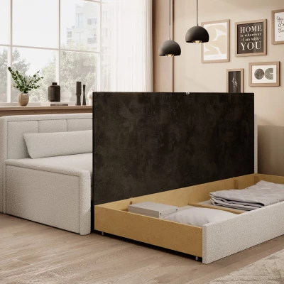 Rozkladacia váľanda s úložným priestorom 75x200 SLORA - biela, pravé prevedenie