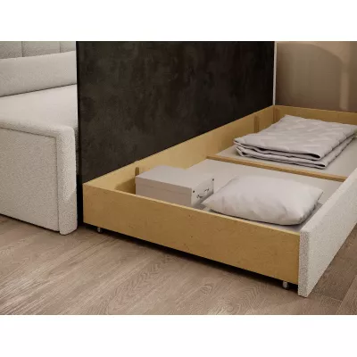 Rozkladacia váľanda s úložným priestorom 75x200 SLORA - biela, pravé prevedenie