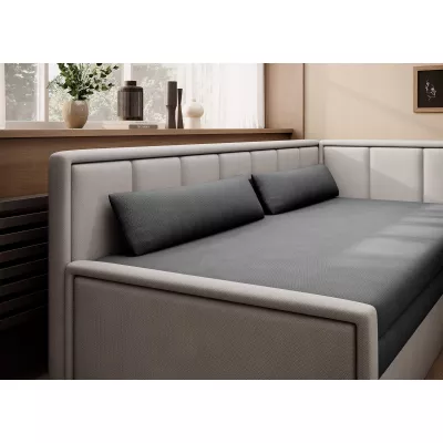 Rozkladacia váľanda s úložným priestorom 75x200 SLORA - tmavo šedá / svetlo šedá, pravé prevedenie