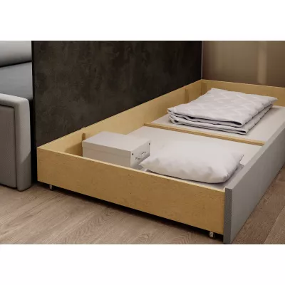 Rozkladacia váľanda s úložným priestorom 75x200 SLORA - tmavo šedá / svetlo šedá, pravé prevedenie