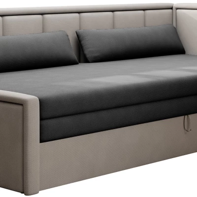 Rozkladacia váľanda s úložným priestorom 75x200 SLORA - tmavo šedá / svetlo šedá, pravé prevedenie