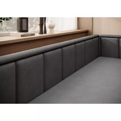 Rozkladacia váľanda s úložným priestorom 75x200 SLORA - tmavo šedá / čierna, pravé prevedenie