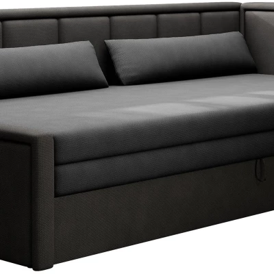 Rozkladacia váľanda s úložným priestorom 75x200 SLORA - tmavo šedá / čierna, pravé prevedenie