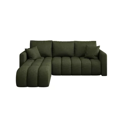 Rohová sedacia súprava AMARYN - zelená, ľavý roh