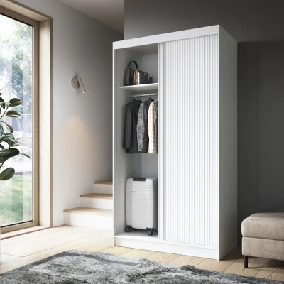 Šatníková skriňa s posuvnými dverami 120 cm SELIORA - biela