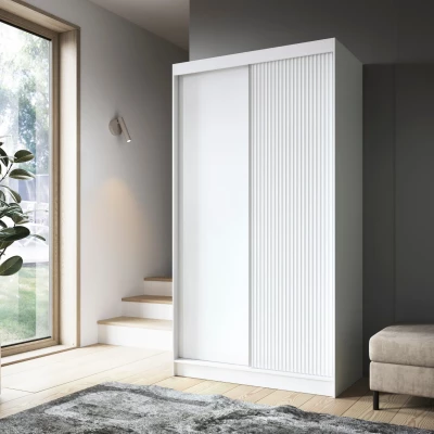 Šatníková skriňa s posuvnými dverami 120 cm SELIORA - biela