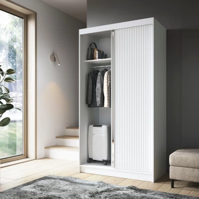 Zrkadlová skriňa s posuvnými dverami 120 cm SELIORA - biela