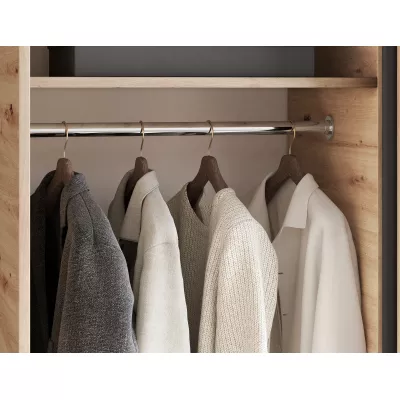 Šatníková skriňa s posuvnými dverami 120 cm ZORIANA - dub artisan