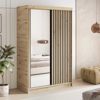 Šatníková skriňa s posuvnými dverami 120 cm ZORIANA - dub artisan