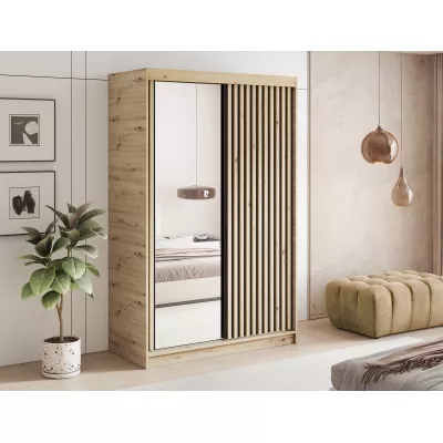 Šatníková skriňa s posuvnými dverami 120 cm ZORIANA - dub artisan