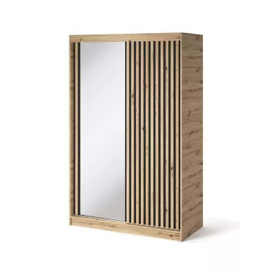 Šatníková skriňa s posuvnými dverami 120 cm ZORIANA - dub artisan