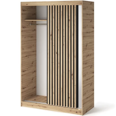 Šatníková skriňa s posuvnými dverami 120 cm ZORIANA - dub artisan