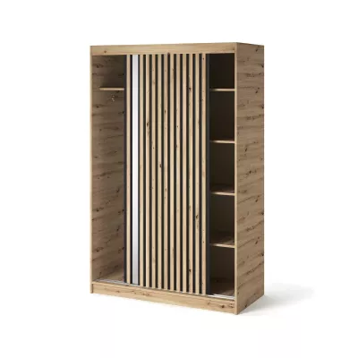 Šatníková skriňa s posuvnými dverami 120 cm ZORIANA - dub artisan
