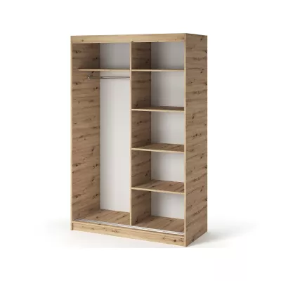 Šatníková skriňa s posuvnými dverami 120 cm ZORIANA - dub artisan