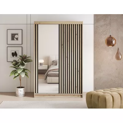 Šatníková skriňa s posuvnými dverami 120 cm ZORIANA - dub artisan