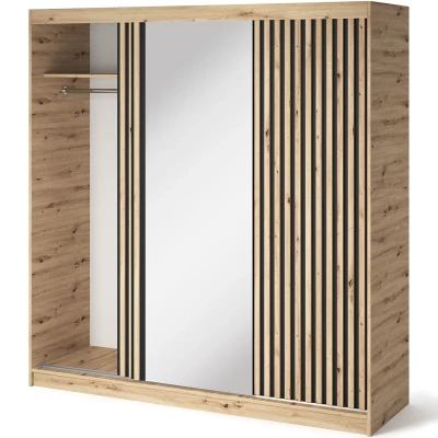 Šatníková skriňa s posuvnými dverami 180 cm ZORIANA - dub artisan