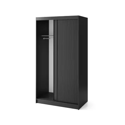 Šatníková skriňa s posuvnými dverami 120 cm CALYPTRA - čierna