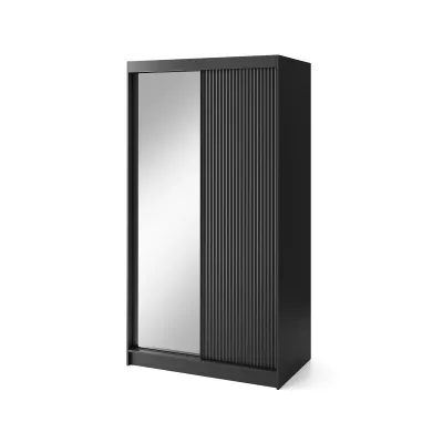 Zrkadlová skriňa s posuvnými dverami 120 cm CALYPTRA - čierna
