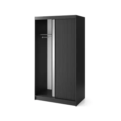 Zrkadlová skriňa s posuvnými dverami 120 cm CALYPTRA - čierna