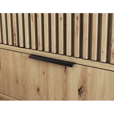 Zrkadlová šatníková skriňa 120 cm HELIORA - dub artisan