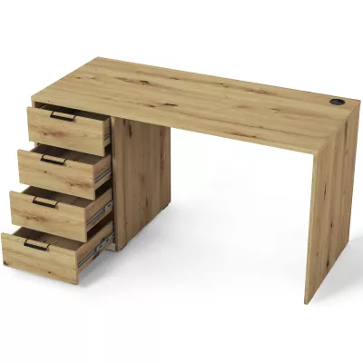 Písací stôl so šuplíkmi ICARION - dub artisan