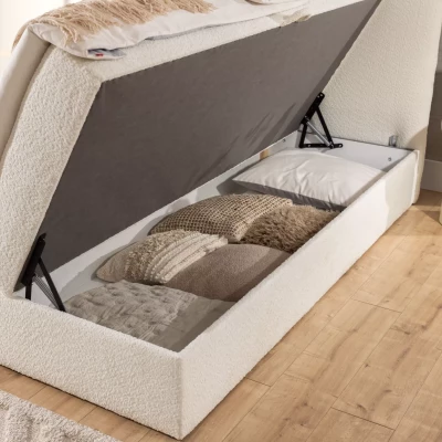 Manželská kontinentálna posteľ 200x220 GADALUPA - čierna + topper