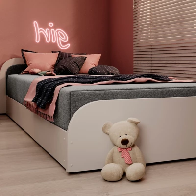 Detská posteľ 80x190 SNUGORIA 1 - šedá / ľavé prevedenie