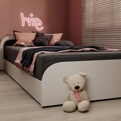 Detská posteľ 80x190 SNUGORIA 1 - tmavo šedá / ľavé prevedenie