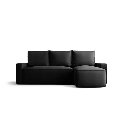 Rozkladacia sedacia súprava s úložným priestorom SOFTA - čierna 1, pravý roh