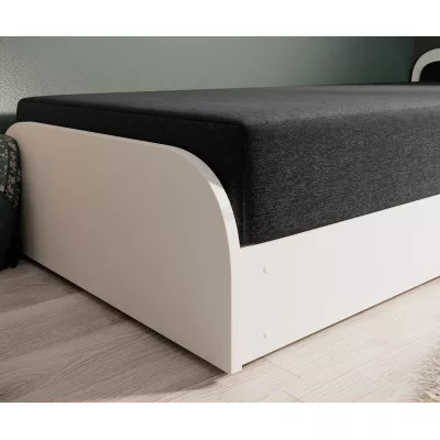 Detská posteľ 80x190 SNUGORIA 1 - čierna 1 / pravé prevedenie