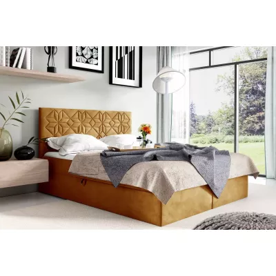 Jednolôžková posteľ KVETA - 120x220, žltá + topper ZADARMO