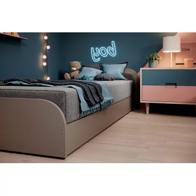 Detská posteľ 80x190 SNUGORIA 2 - šedá / pravé prevedenie