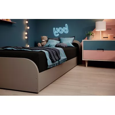 Detská posteľ 80x190 SNUGORIA 2 - čierna 2 / pravé prevedenie