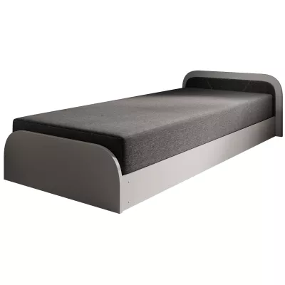 Detská posteľ 80x190 SNUGORIA 2 - tmavo šedá / pravé prevedenie