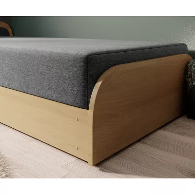 Detská posteľ 80x190 SNUGORIA - šedá / ľavé prevedenie