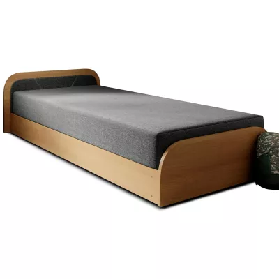 Detská posteľ 80x190 SNUGORIA - šedá / ľavé prevedenie