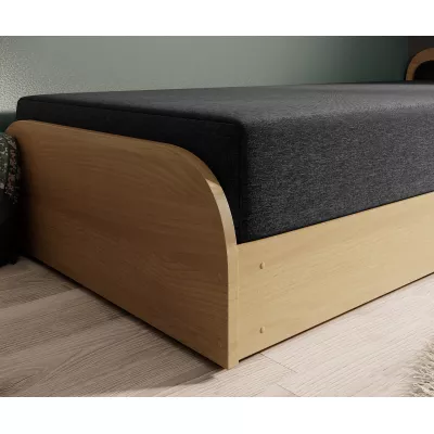 Detská posteľ 80x190 SNUGORIA - čierna / pravé prevedenie