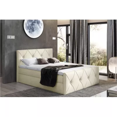 Kontinentálna posteľ 180x220 CARMEN LUX - béžová 2 + topper ZADARMO