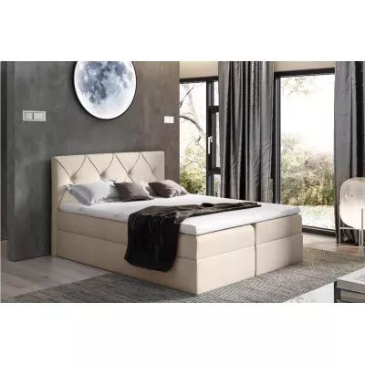Elegantná kontinentálna posteľ 200x220 CARMEN - béžová + topper ZADARMO