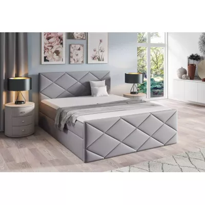 Posteľ s matracom a roštom HALKA - 120x220, šedá 2 + topper ZADARMO