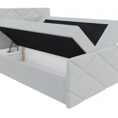 Posteľ s matracom a roštom HALKA - 120x220, fialová 1 + topper ZADARMO