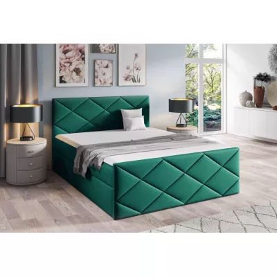 Posteľ s matracom a roštom HALKA - 120x220, zelená 1 + topper ZADARMO