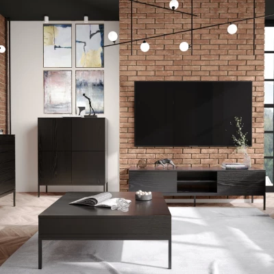 TV stolík FLORIS - čierny