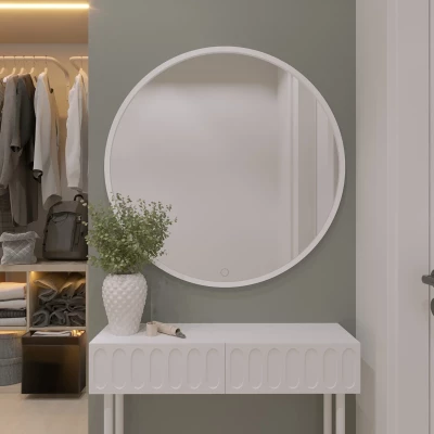 Zrkadlo ONYX s LED osvetlením - biele