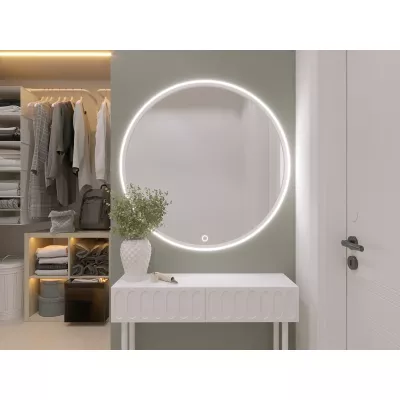 Zrkadlo ONYX s LED osvetlením - biele