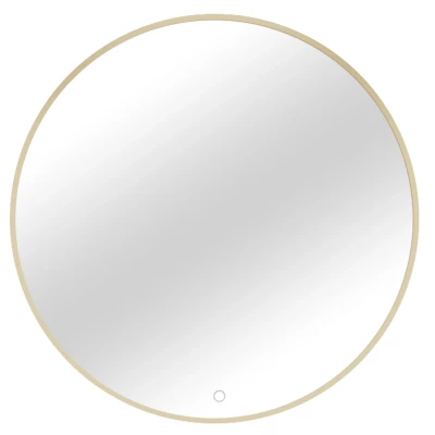 Okrúhle zrkadlo SOL s LED osvetlením - zlaté